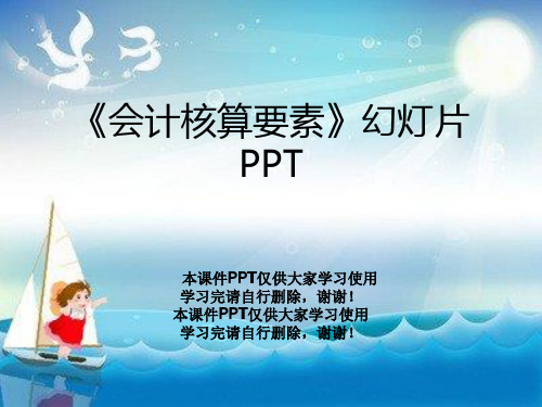 《会计核算要素》幻灯片PPT