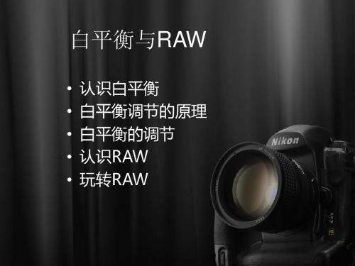 第五章 白平衡和RAW