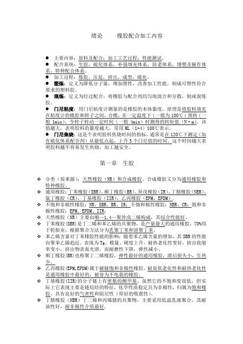 实用橡胶工艺学复习资料大全