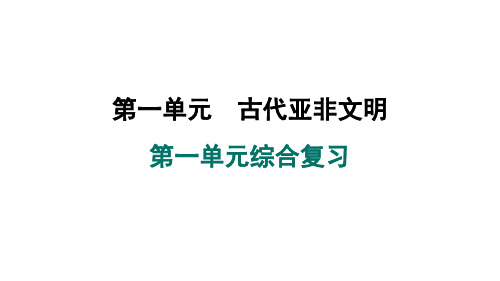 第一单元 古代亚非文明 综合复习 课件 2023-2024学年统编版九年级历史上册