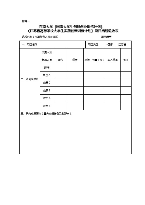 东南大学本科学生课外研学学分认定办法-附件