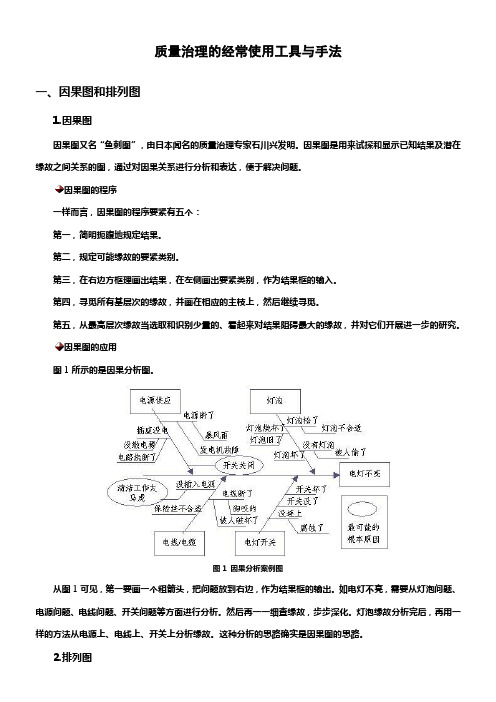 质量治理的经常使用工具与手法(含试题及答案)