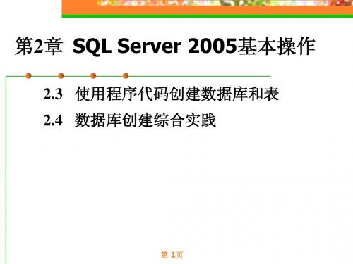 Chap02SQL Server 2005基本操作(2)