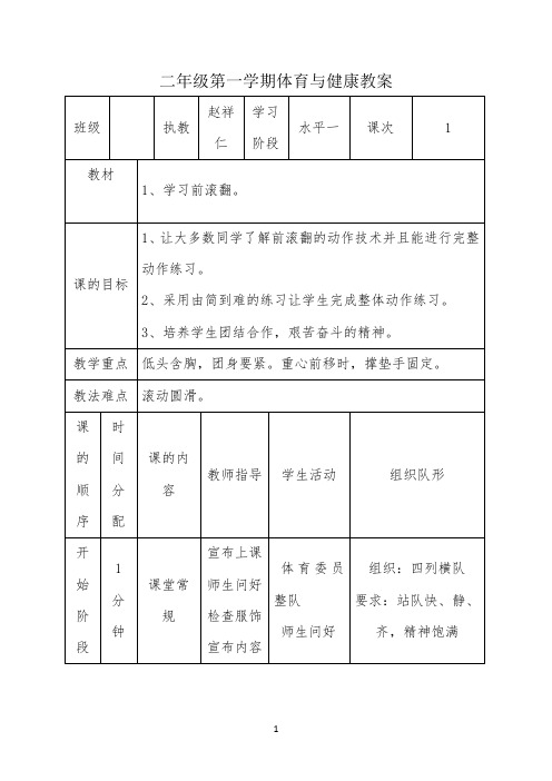 前滚翻教案公开课(2)