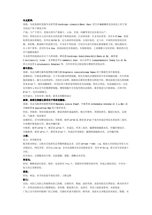 生药学重点药