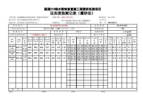 挡土墙背回填砂砾石压实度