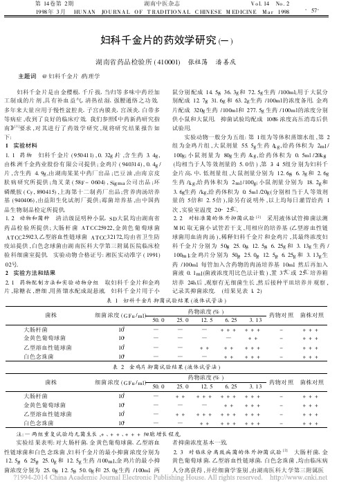 妇科千金片的药效学研究_一_张祖荡