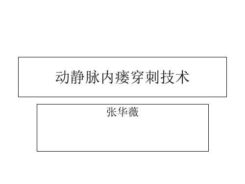 动静脉内瘘穿刺方法