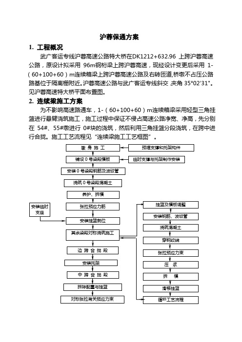 沪蓉高速公路特大桥施工方案保通方案(修改后)