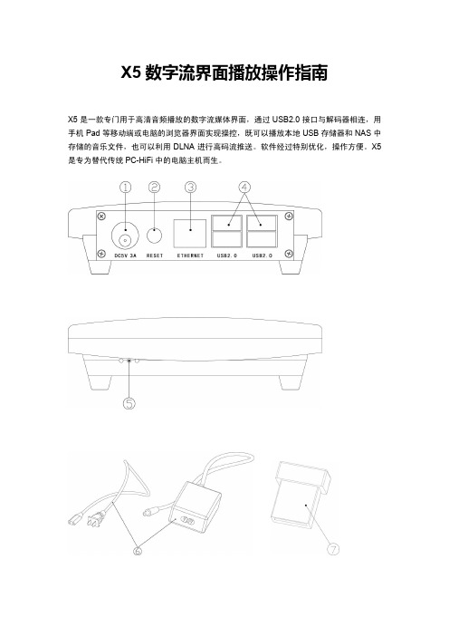 OperaAudio-X5数字流界面播放操作指南