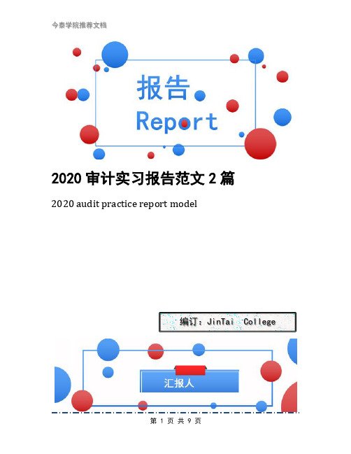 2020审计实习报告范文2篇