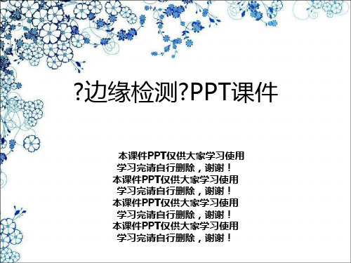 《边缘检测》PPT课件