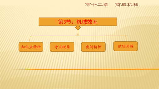 八年级下册物理(人教版)同步复习课件：12.3机械效率复习(共27张PPT)