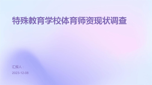 特殊教育学校体育师资现状调查