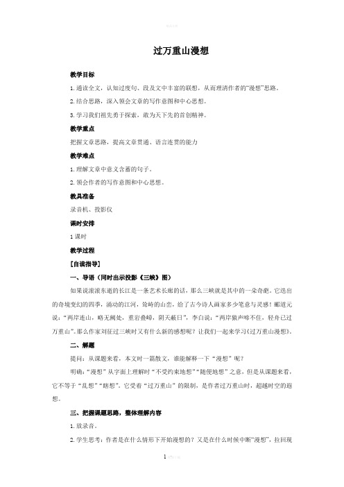 过万重山漫想