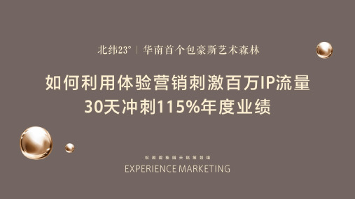 【体验营销】碧桂园如何利用体验营销刺激百万IP