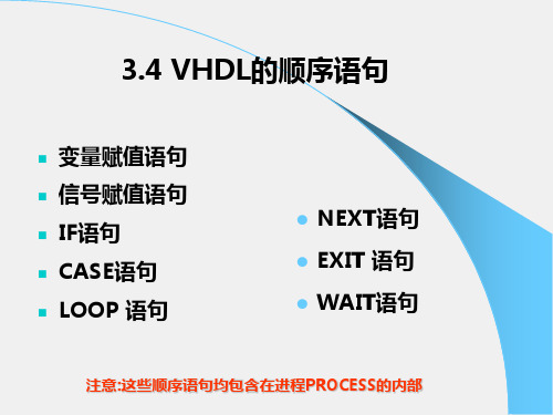 3.4 VHDL顺序语句