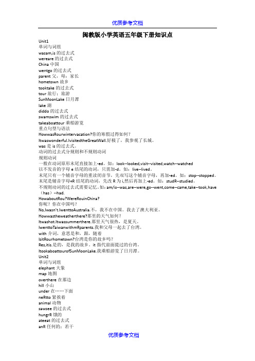 【参考借鉴】闽教版小学英语五年级下册知识点.doc