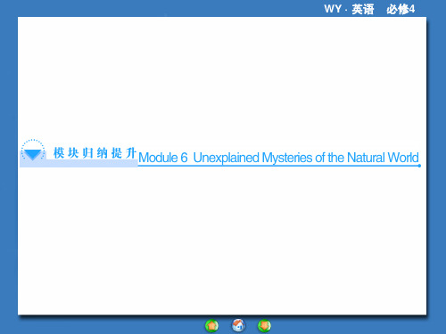 英语必修Ⅳ外研版Module6金品课件(共19张)模块归纳