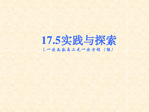 华东师大版八年级下册数学:17.5 实践与探索 (2)