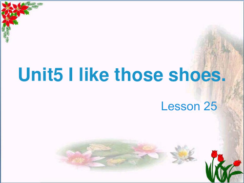 四年级英语上册 Unit 5 I like those shoes(Lesson 25)教学优秀课件 人教精通版