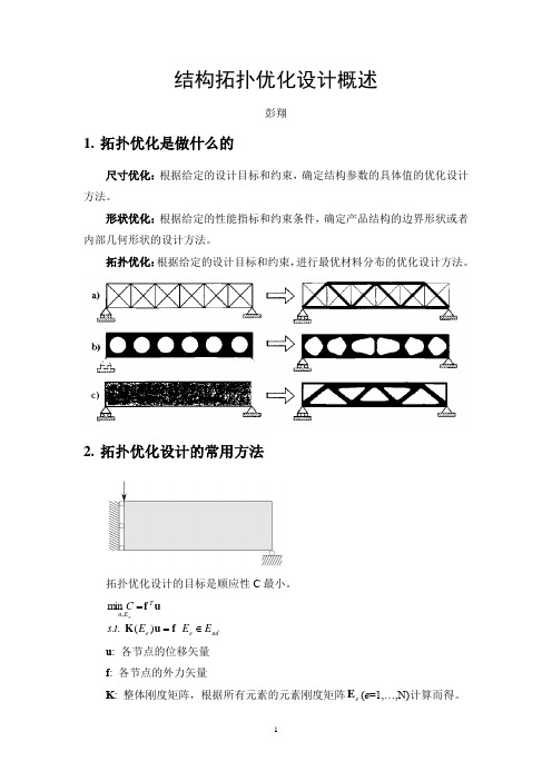 结构拓扑优化概述