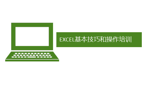 EXCEL基本技巧和操作培训PPT