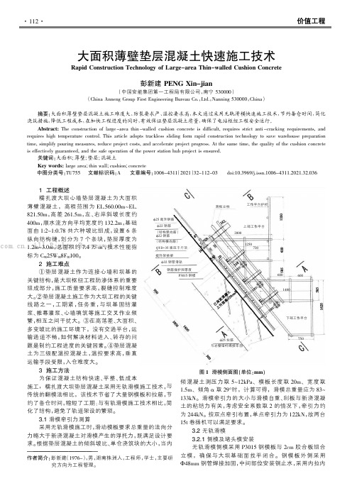 大面积薄壁垫层混凝土快速施工技术