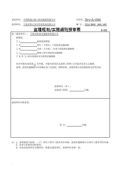 深基坑安全监理实施细则最终版(可编辑修改word版)