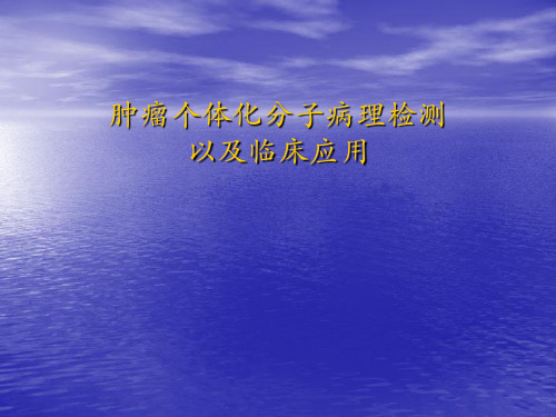 肿瘤个体化分子病理检测和临床应用