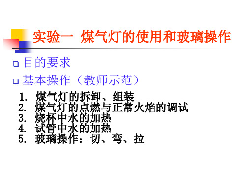 实验一煤气灯的使用和玻璃操作