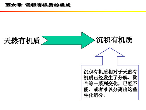 第六章  沉积有机质的组成