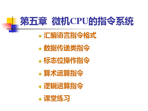 第5章 微机CPU的指令系统PPT课件