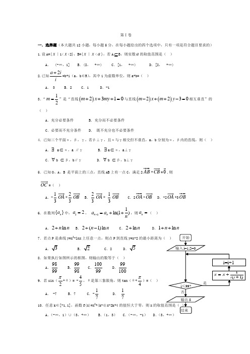 高考模拟试题文科数学