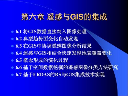 第6章 RS与GIS的集成