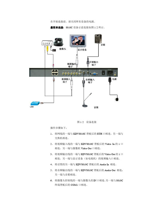 科达视频会议终端连接图