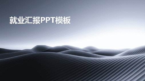 2024就业汇报PPT模板