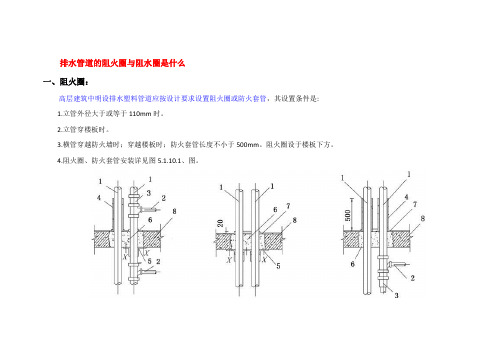 阻火圈与阻水圈(排水管道)