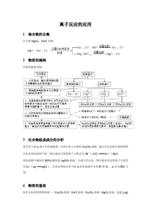 【知识解析】离子反应的应用