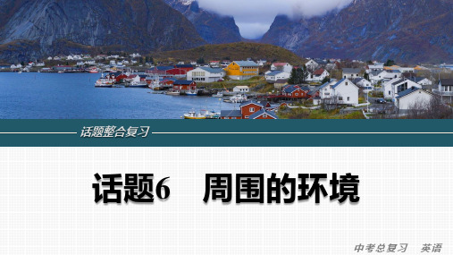 话题6 周围的环境 中考英语人教版一轮复习专题突破