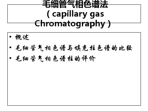 毛细管气相色谱法