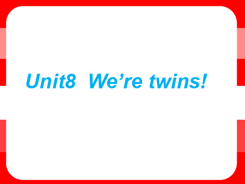 牛津译林版三年级英语下册 Unit 8 We’re twins!课件1.ppt