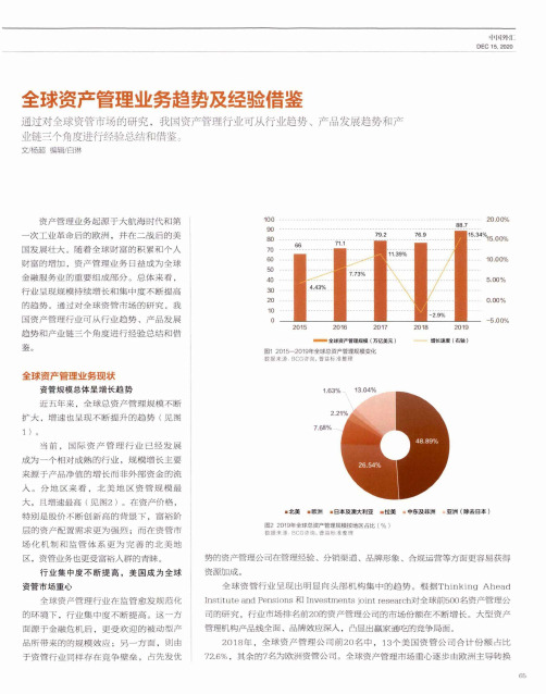 全球资产管理业务趋势及经验借鉴