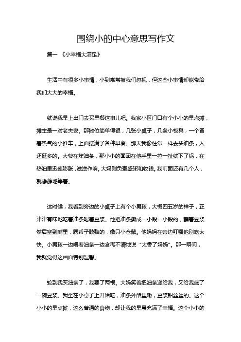 围绕小的中心意思写作文