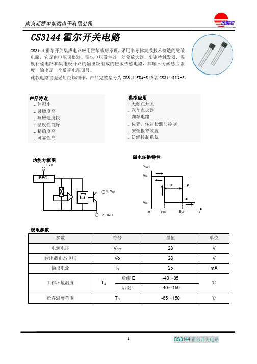 CS3144霍尔传感器