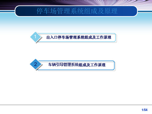停车场管理系统组成及原理 ppt课件