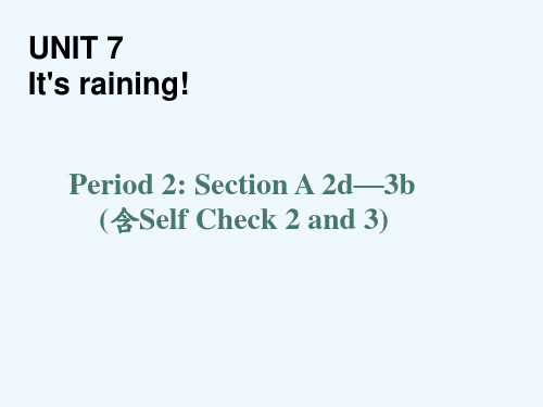 七年级英语下册Unit7It'srainingPeriod2教学课件(新版)人教新目标版