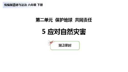 最新人教部编版道德与法治六年级下册《应对自然灾害》精品教学课件