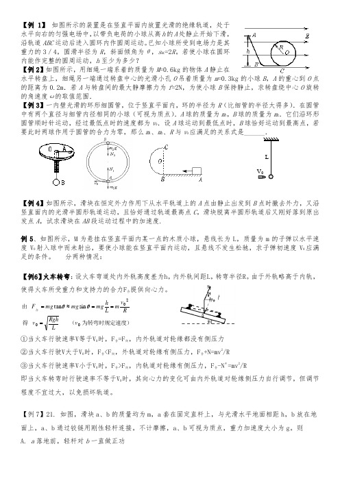 圆周运动高考题(含答案)