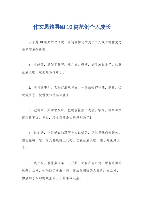 作文思维导图10篇范例个人成长